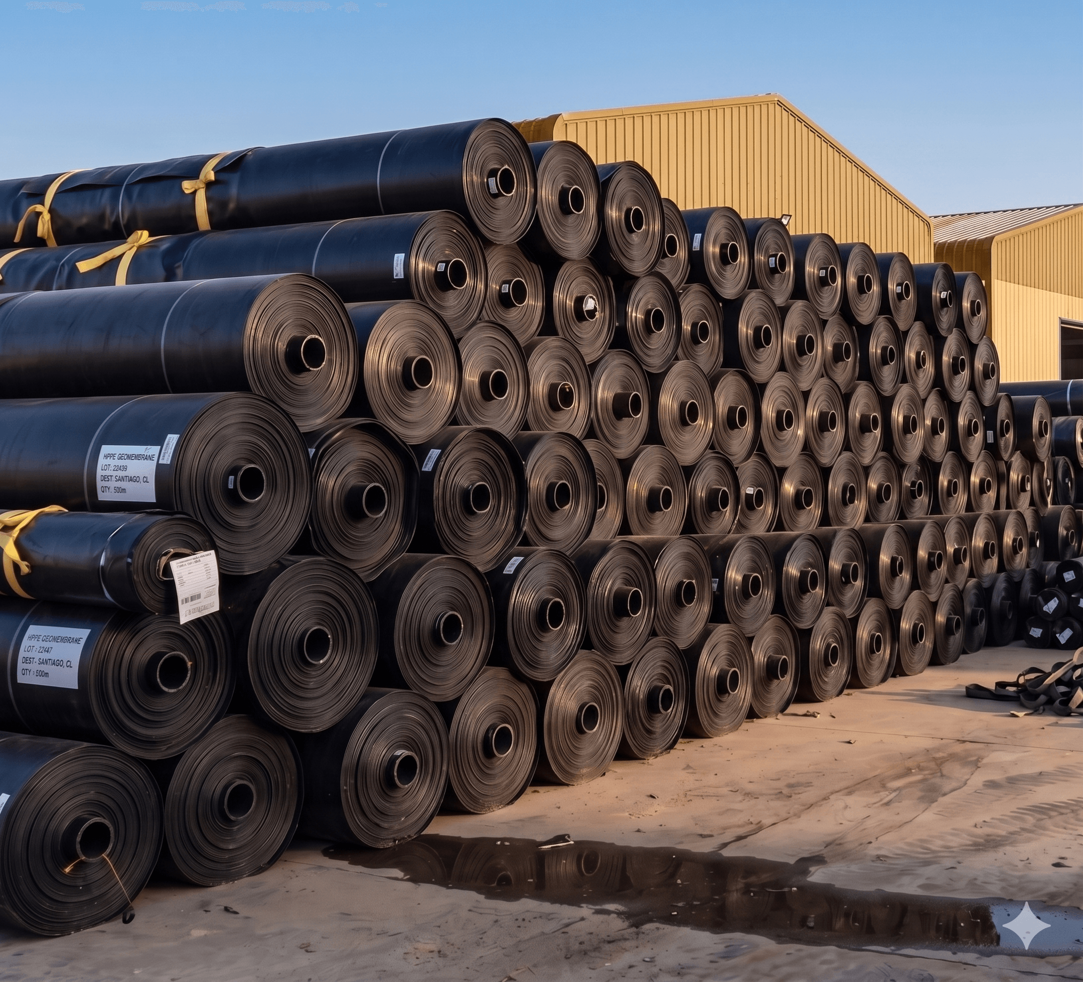 Rollos de geomembrana HDPE